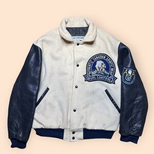 Vintage 1980s Dual Control Varsity Letterman Jacket Medium Canada Vtg 80s